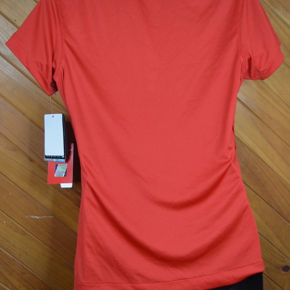 Nike Dri-Fit USA Basketball Polo Shirt Red Womens - Picture 2 of 7